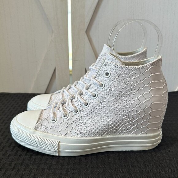 Chuck Taylor® All Star® 'Embossed Reptile' Wedge Sneakers - Picture 3 of 11